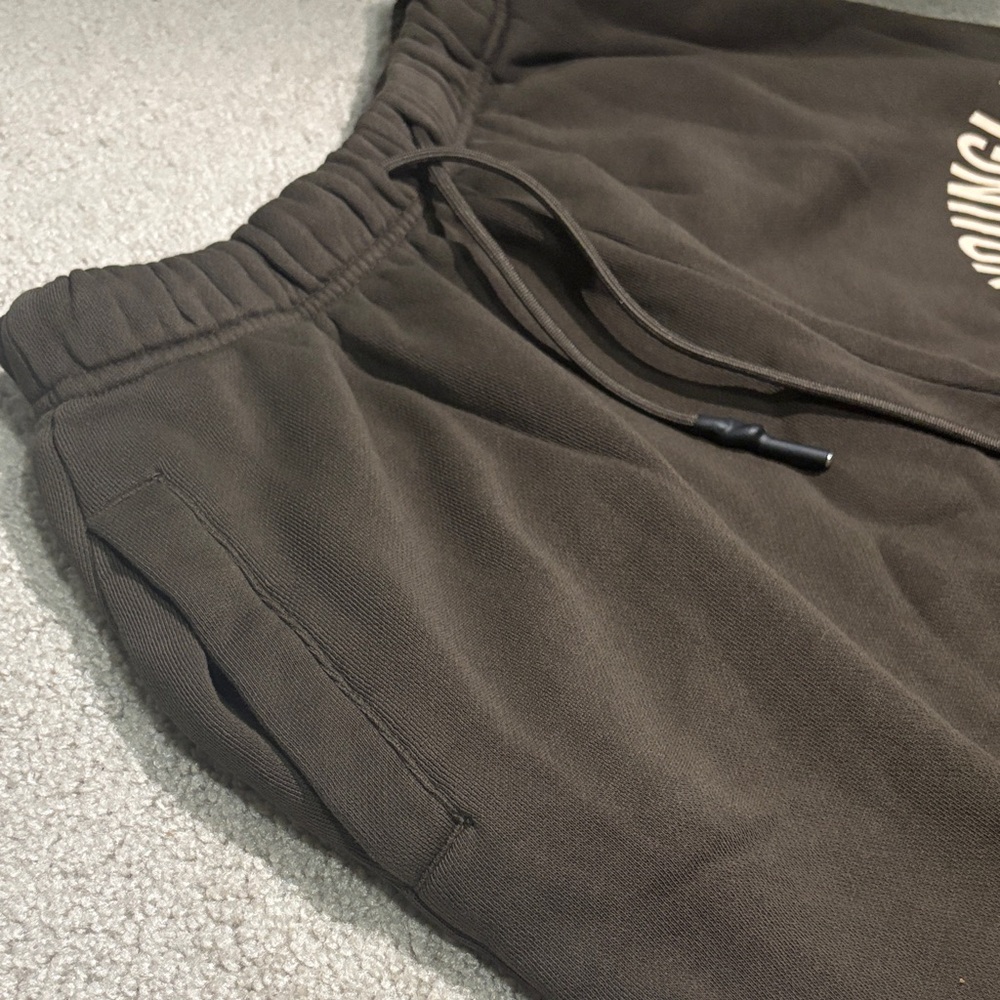 YoungLA Black Track Pants with White Graphic - Picture 5 of 8